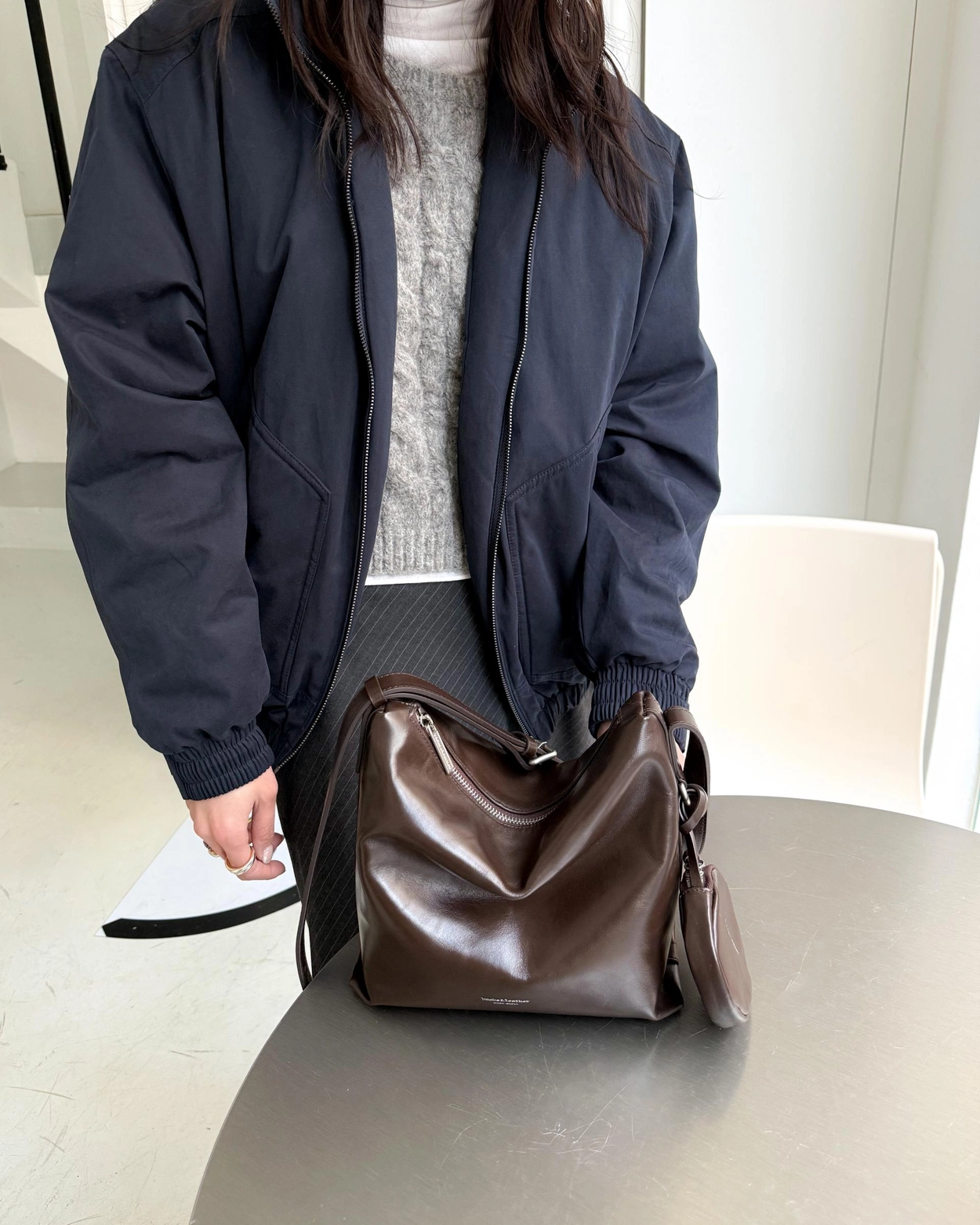 預購_牛皮亮面 Low Bag (S) By Bucks & leather