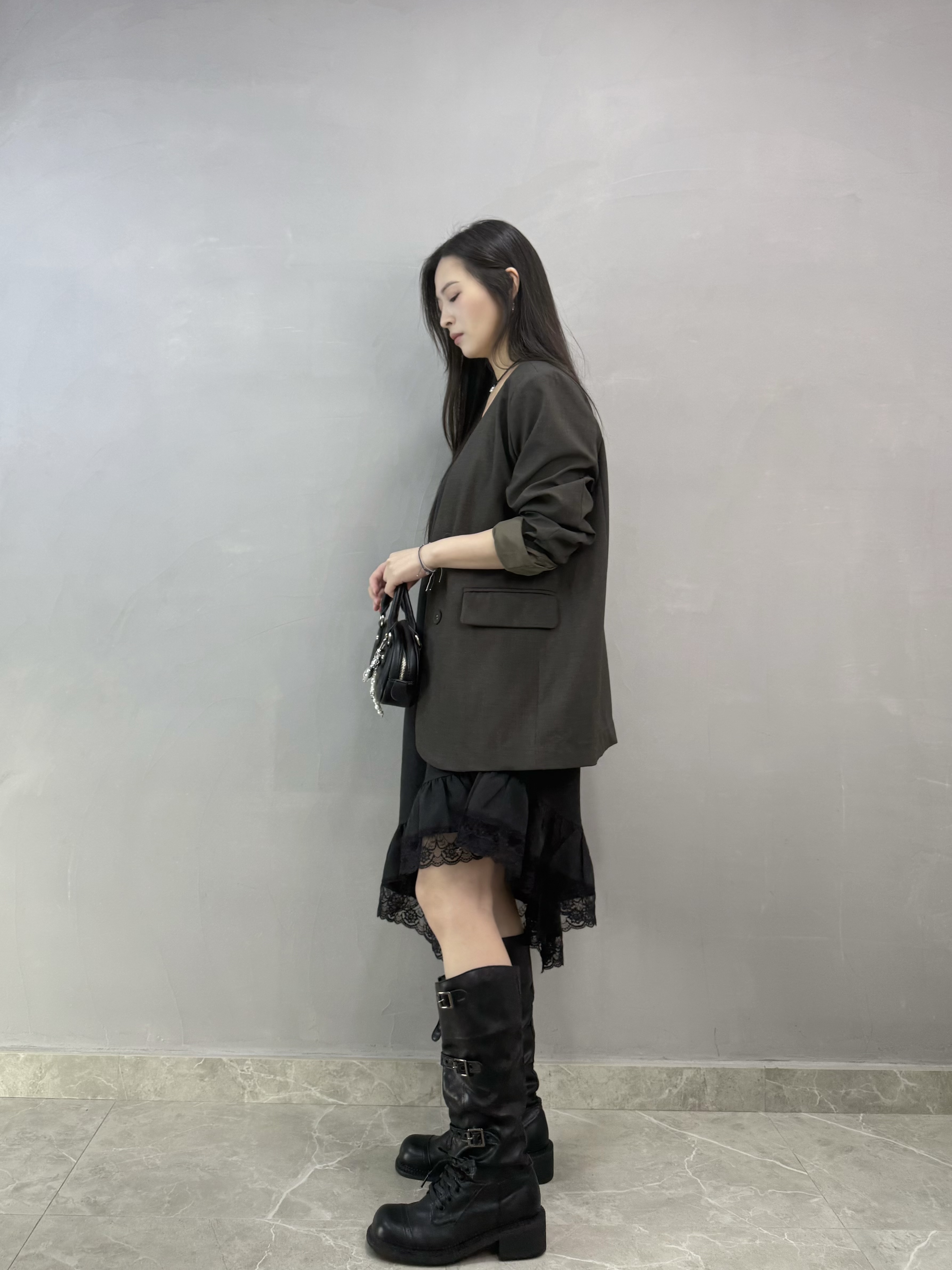 I21 無領西裝褸