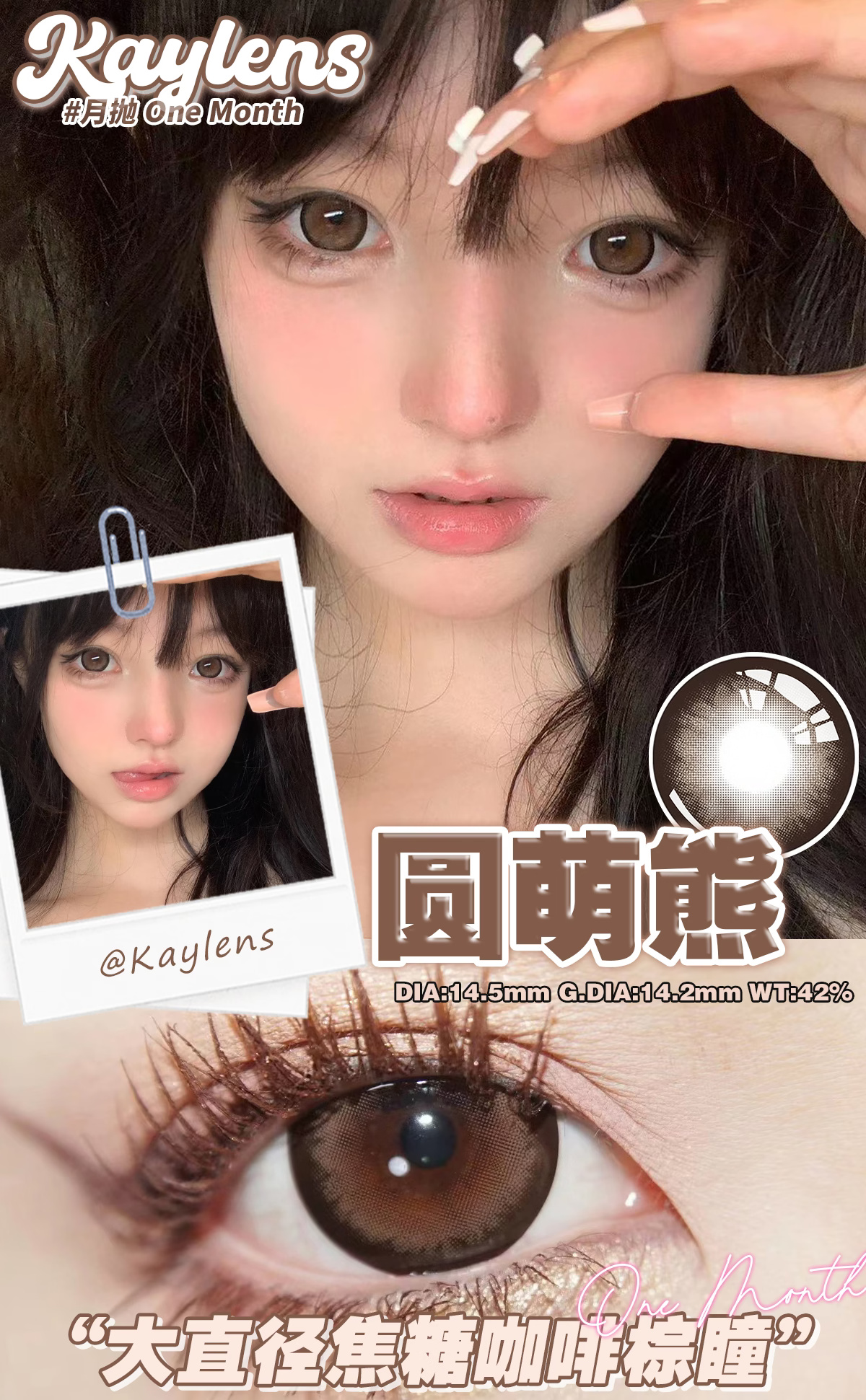 Kaylens 半年拋 圓萌熊/甜果茶