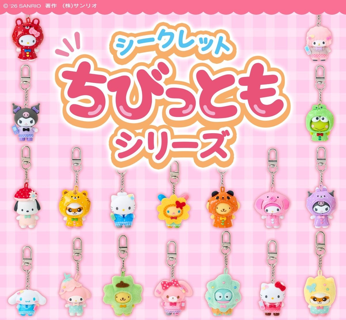 Sanrio 雨衣/ 校服/ 森林夥伴 系列盲抽 掛飾 (可選款)