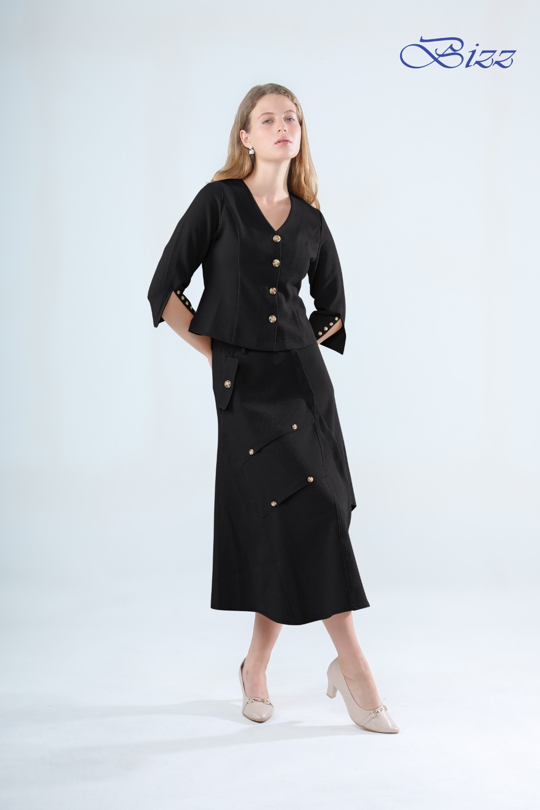 1585BS Victoria Asymmetrical Elegance Dress