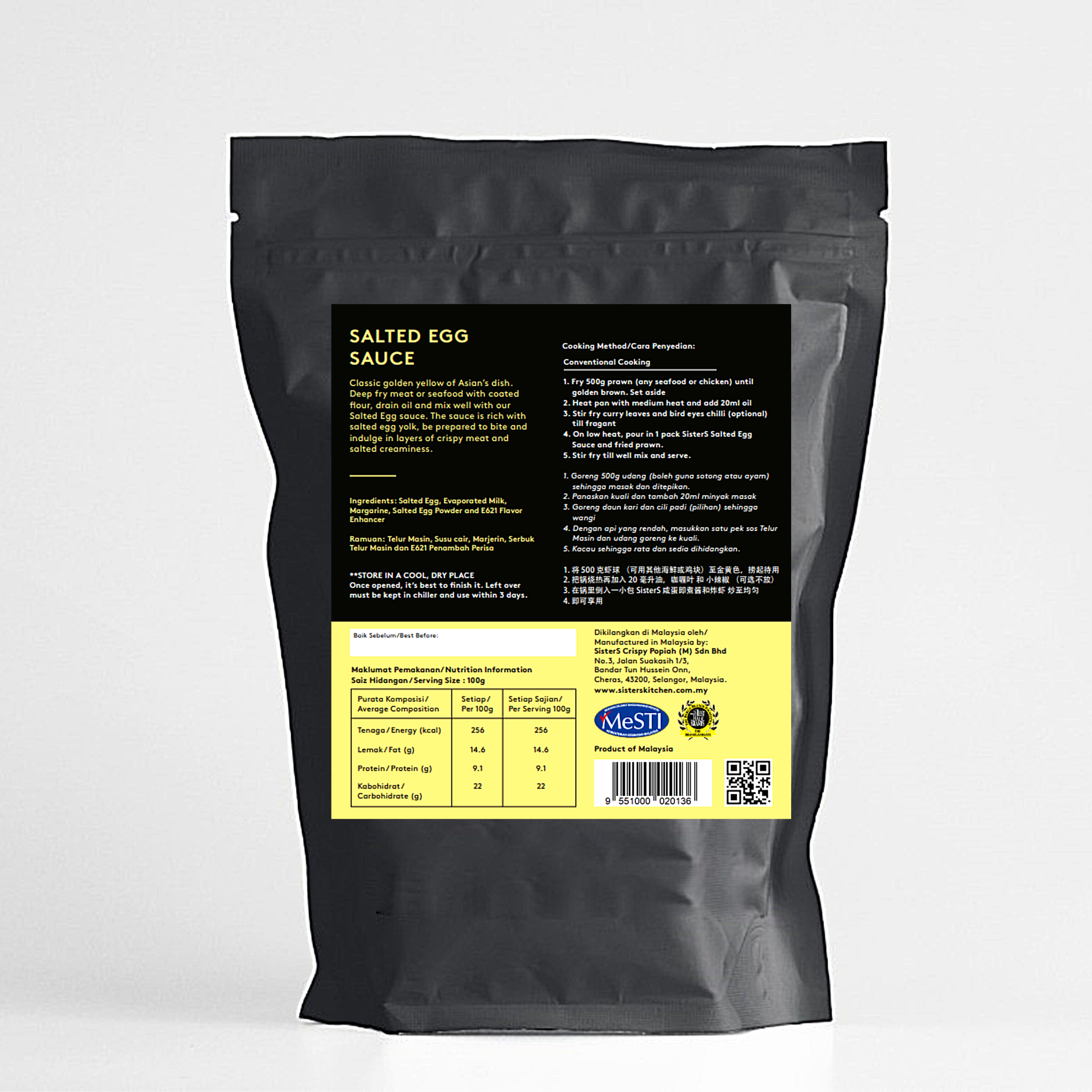 Sisters Salted Egg Paste (100g x 2 sachets)