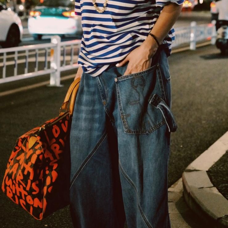 LV 🤍PRE OWNED 限量款✨Graffiti KeepAll 50 橙色塗鴉 手提包🧡