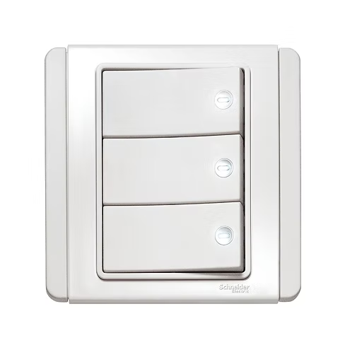 施耐德 NEO 凝白 3位單控 帶指示燈 開關掣