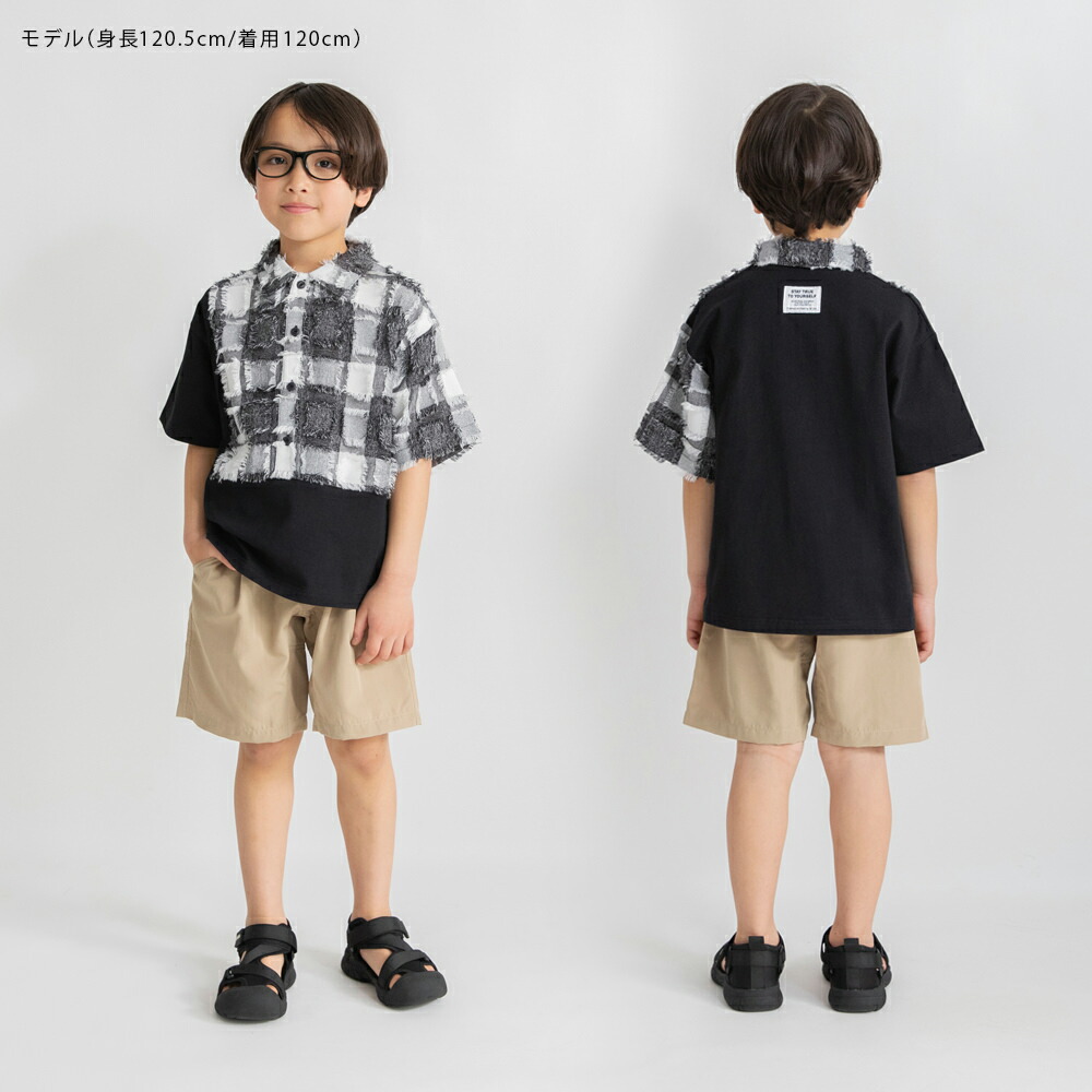 🆕【⭐訂購⭐】🇯🇵 日本直送 🌀🇯🇵 日本直送🇯🇵 3D浮紗提花格紋 襯衫式短袖Tee［2款選］🌀 [ELCA-0118][260403]