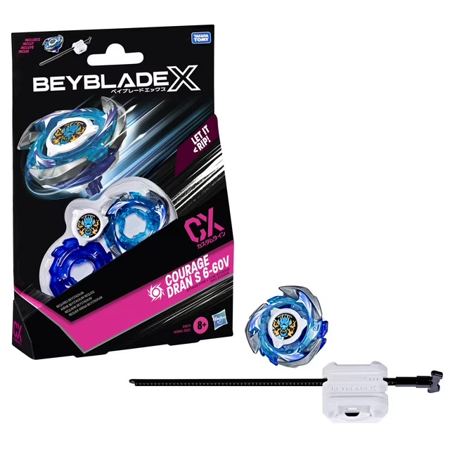 【極速強攻/必殺終結】爆旋陀螺 X 蒼龍勇氣 Beyblade X Courage Dran S 6-60V CX Starter Pack Top and Launcher - 官方高精準發射器