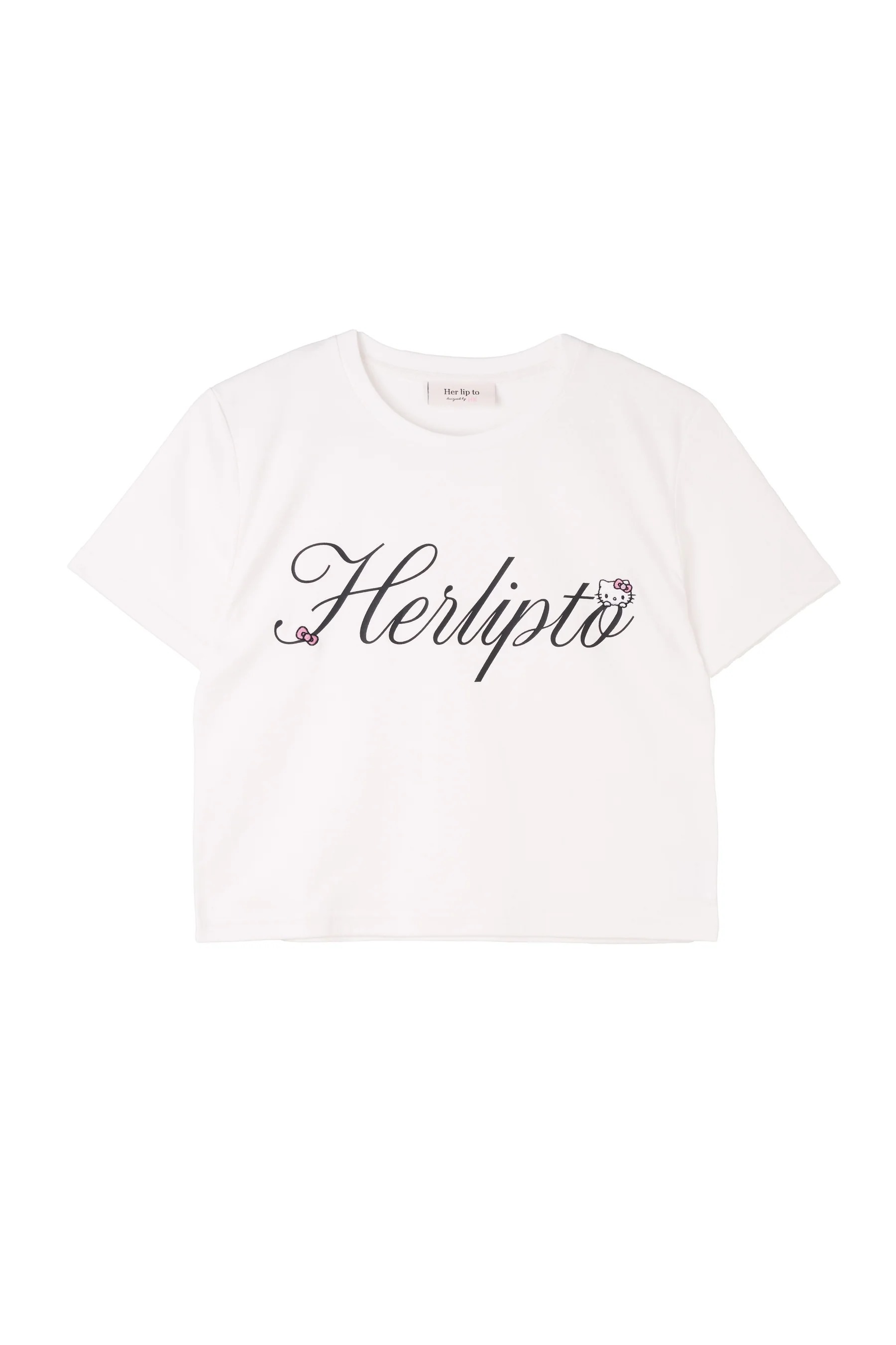 🎀【預訂】Her lip to × Kitty Front Logo Tee W