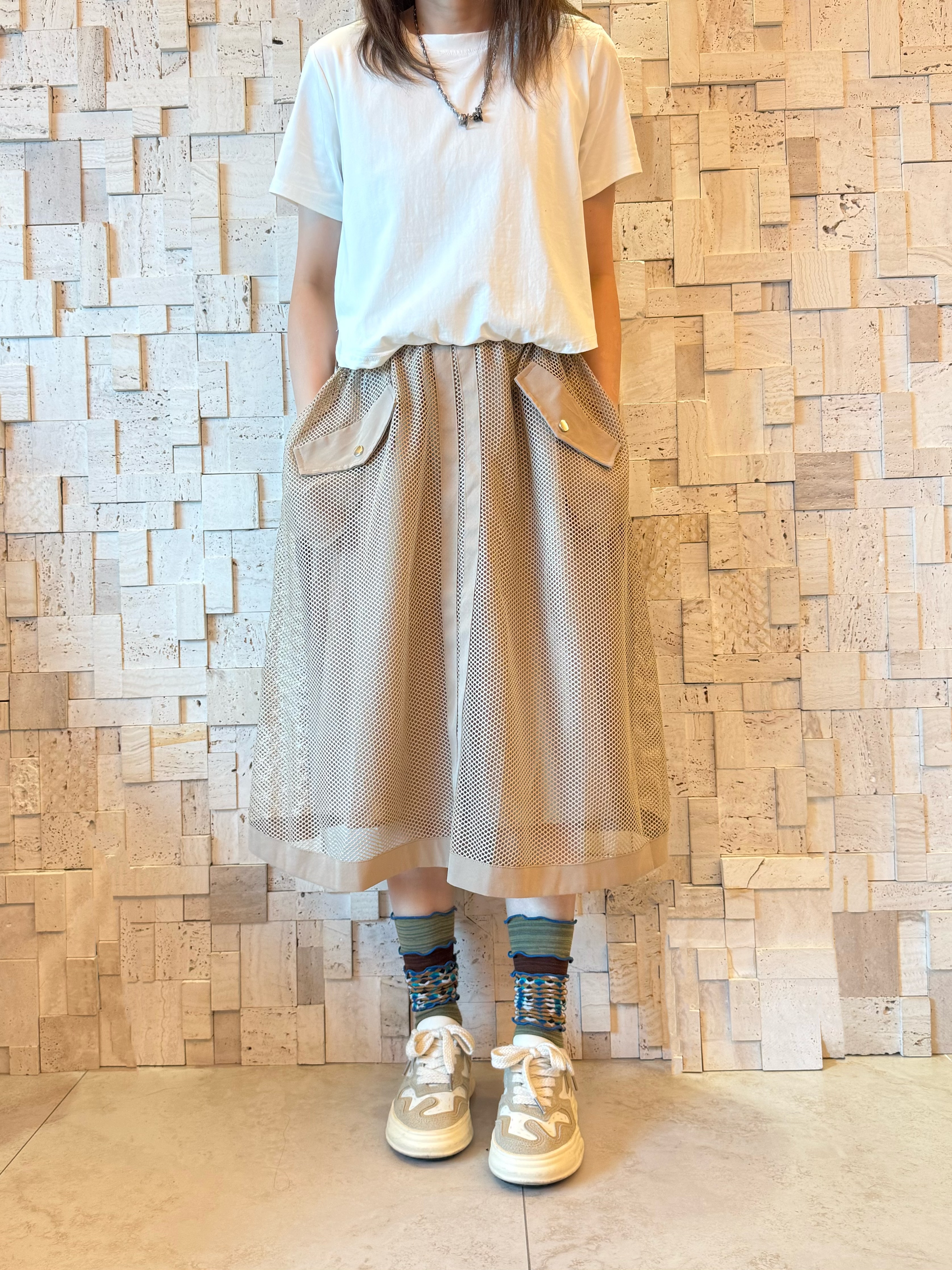 S00360 滑棉拼網紗Op