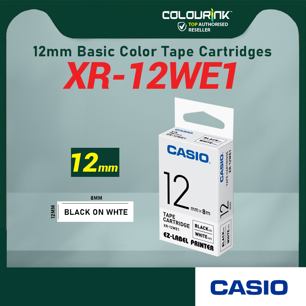 CASIO Genuine EZ Label Tape 6/9/12/18/24mm for KL-120 KL-130 KL-820 KL-60 KL-HD1 KL-8400 KL-G2