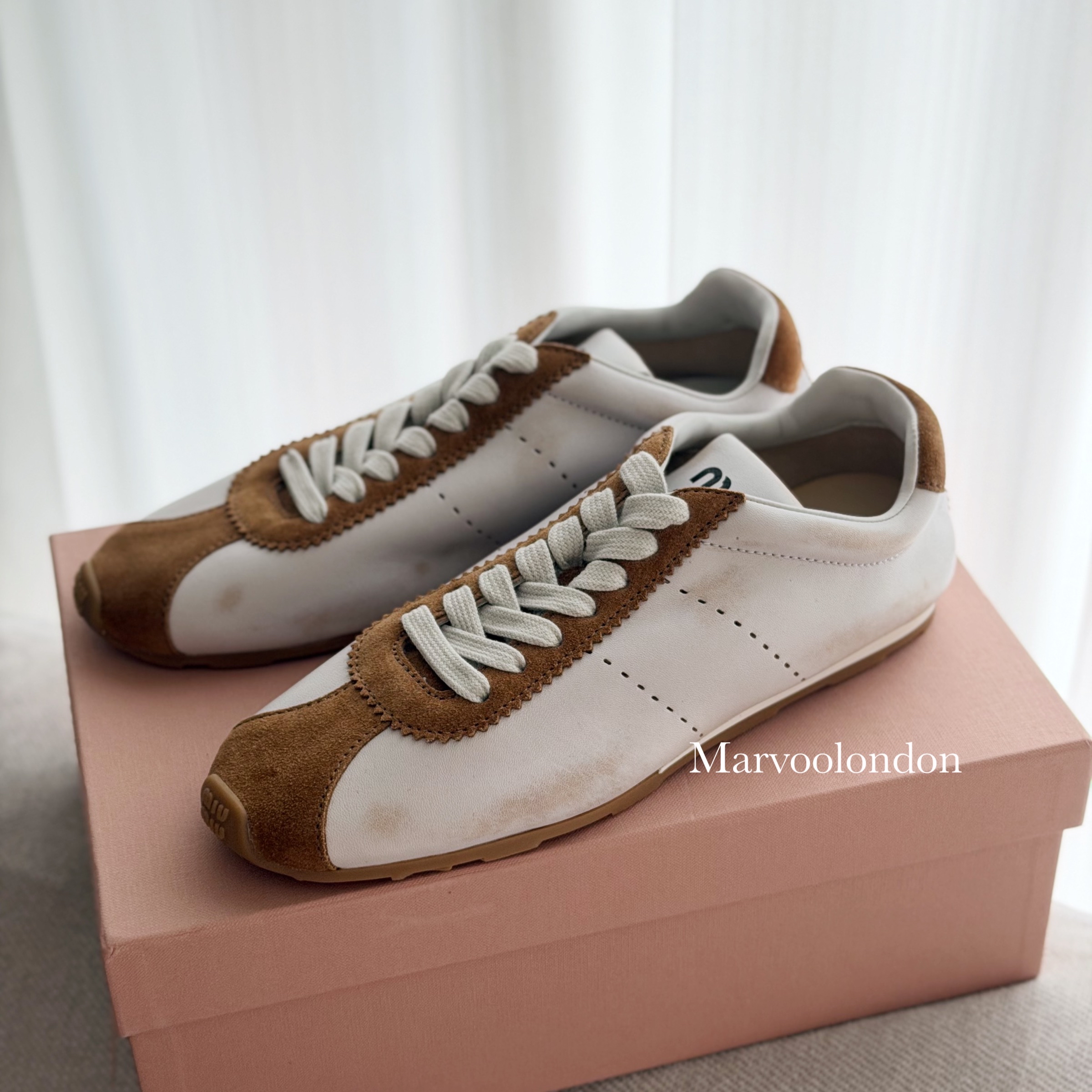 限時優惠✨現貨🍒MIUMIU PLUME 造舊sneaker  Size 35-38