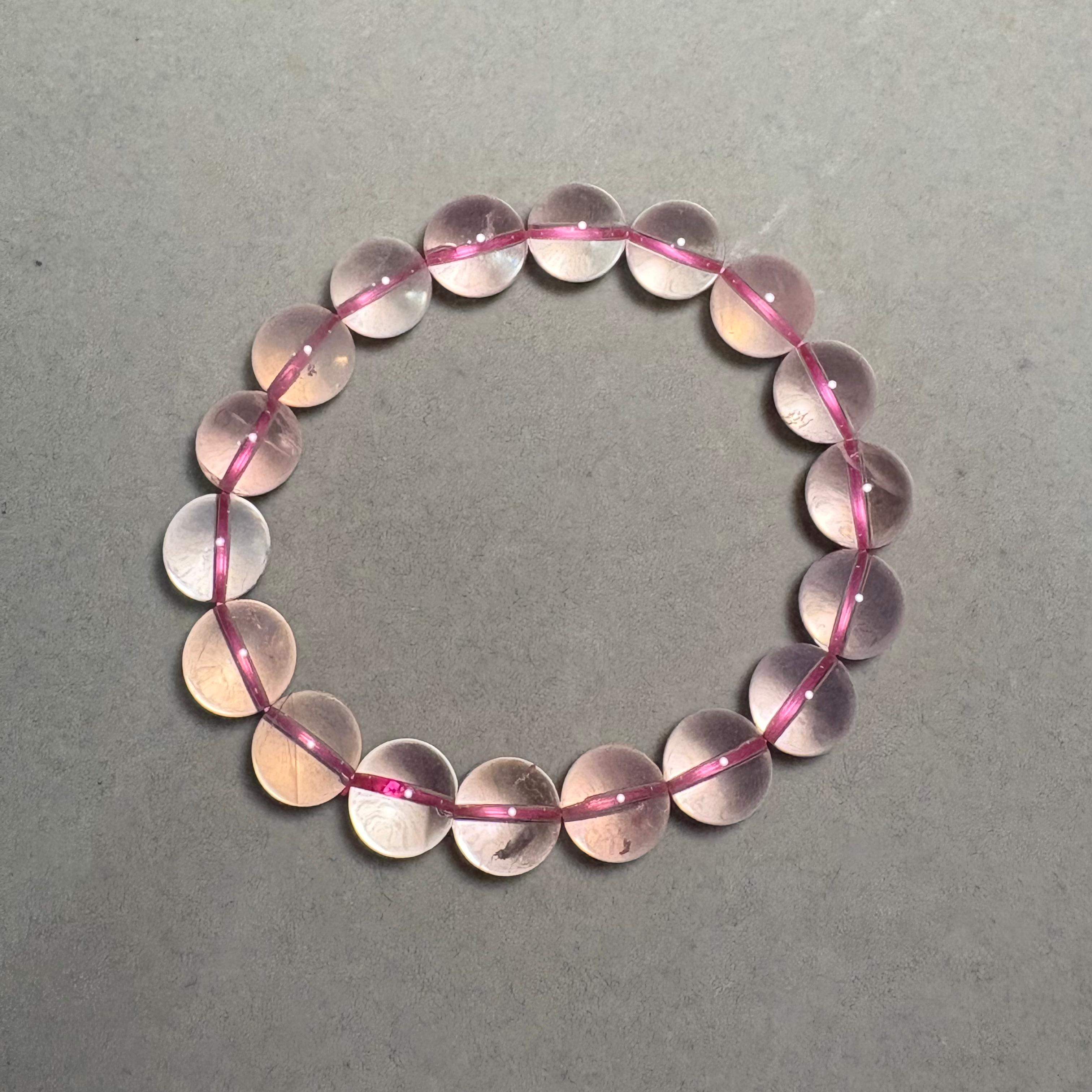 11.5mm星光粉晶手串 No. 2063