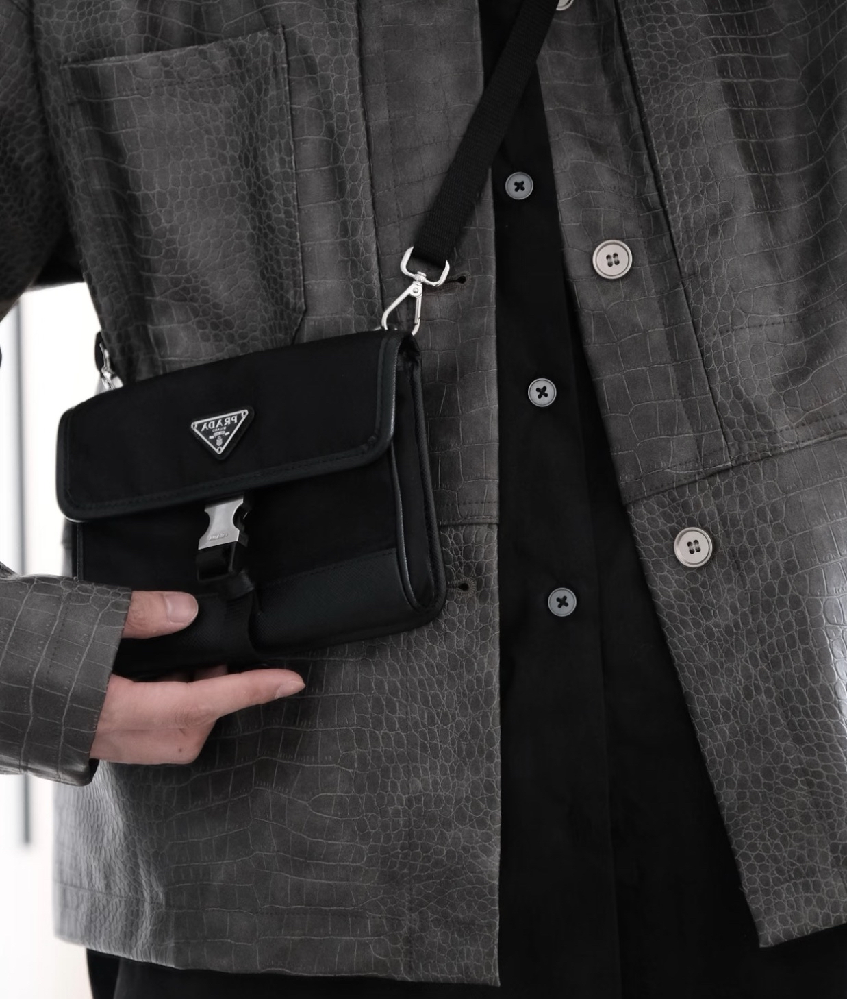 訂貨📮Prada 男女同款斜揹袋 肩帶可調節 🔖Size 18x12.5cm