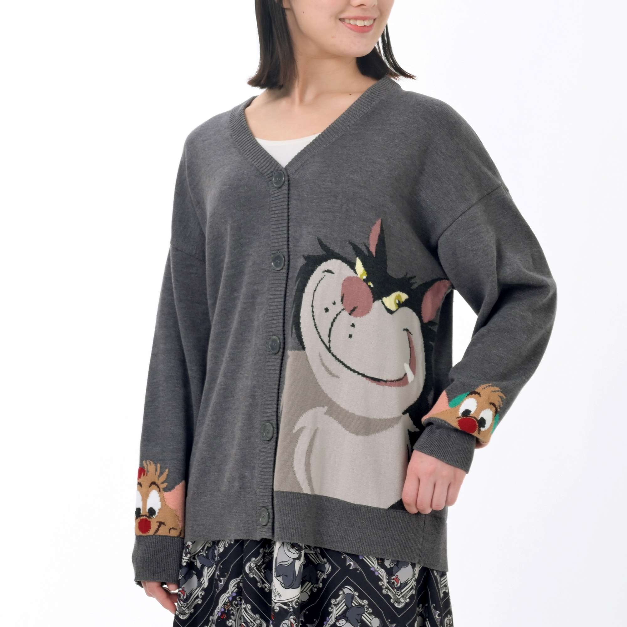 🎀【預訂】Disney Cat Day Lucifer, Jack & Gus Long Sleeve Cardigan Knit