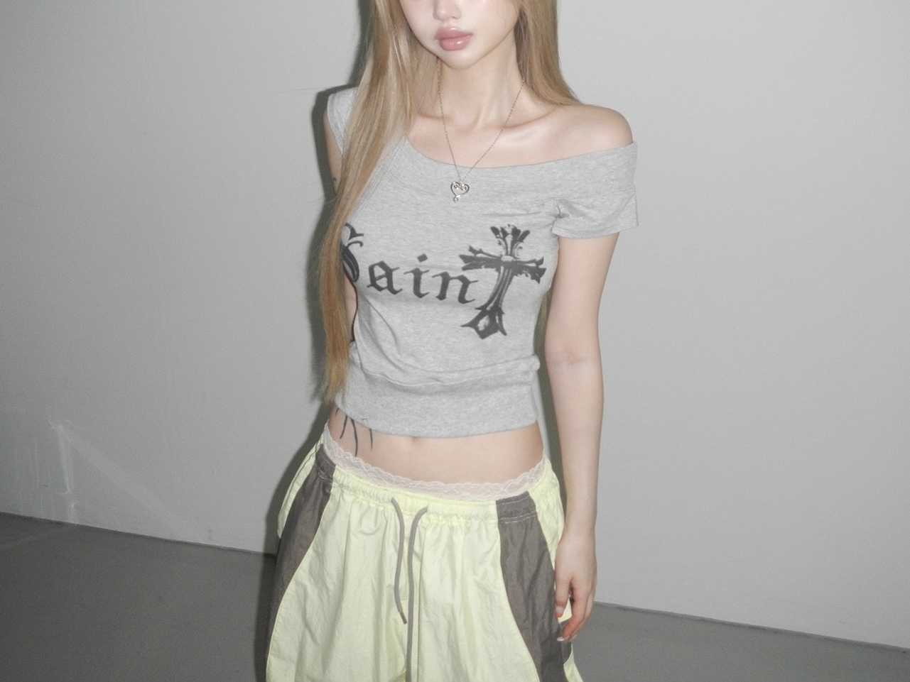 Gothic Graphic Boat Neck Short Sleeve Top