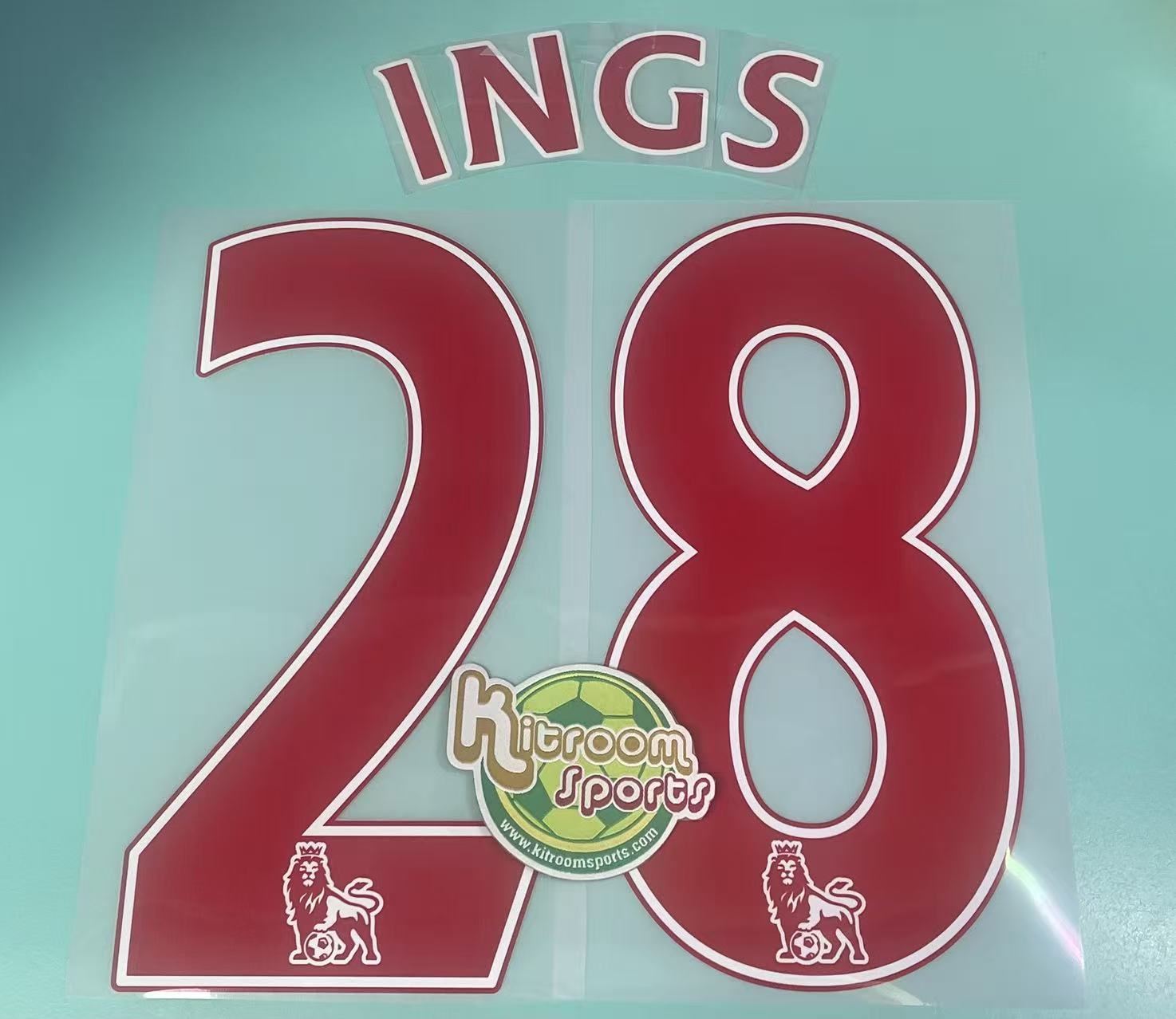 2015-16 Liverpool Away EPL Nameset #28 INGS