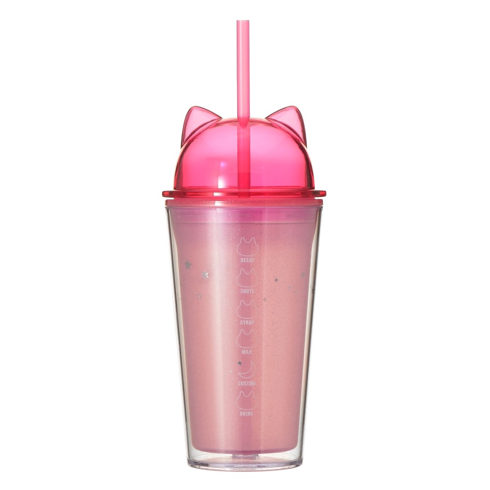 🎀【預訂】Starbucks JP MOON LIGHT HALLOWEEN 粉紅色貓冷杯 473ml