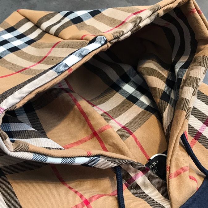 即將下架 - 清貨庫存🌈A124 - Burberry hoodie 格子長袖連帽衞衣