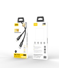 ASPOR AC21 USBC TO USBC 1000MM 100W NYLON BRAIDED DATA CABLE-CABLE:C TO C 1000MM 100W