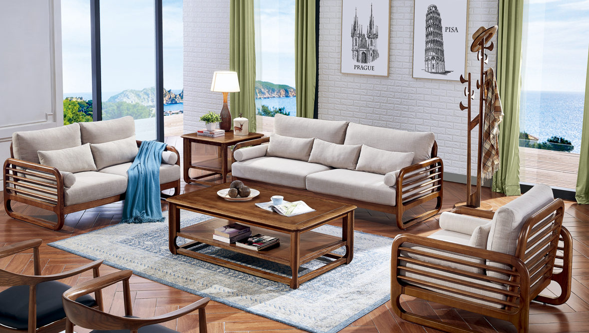 實木單人梳化 80