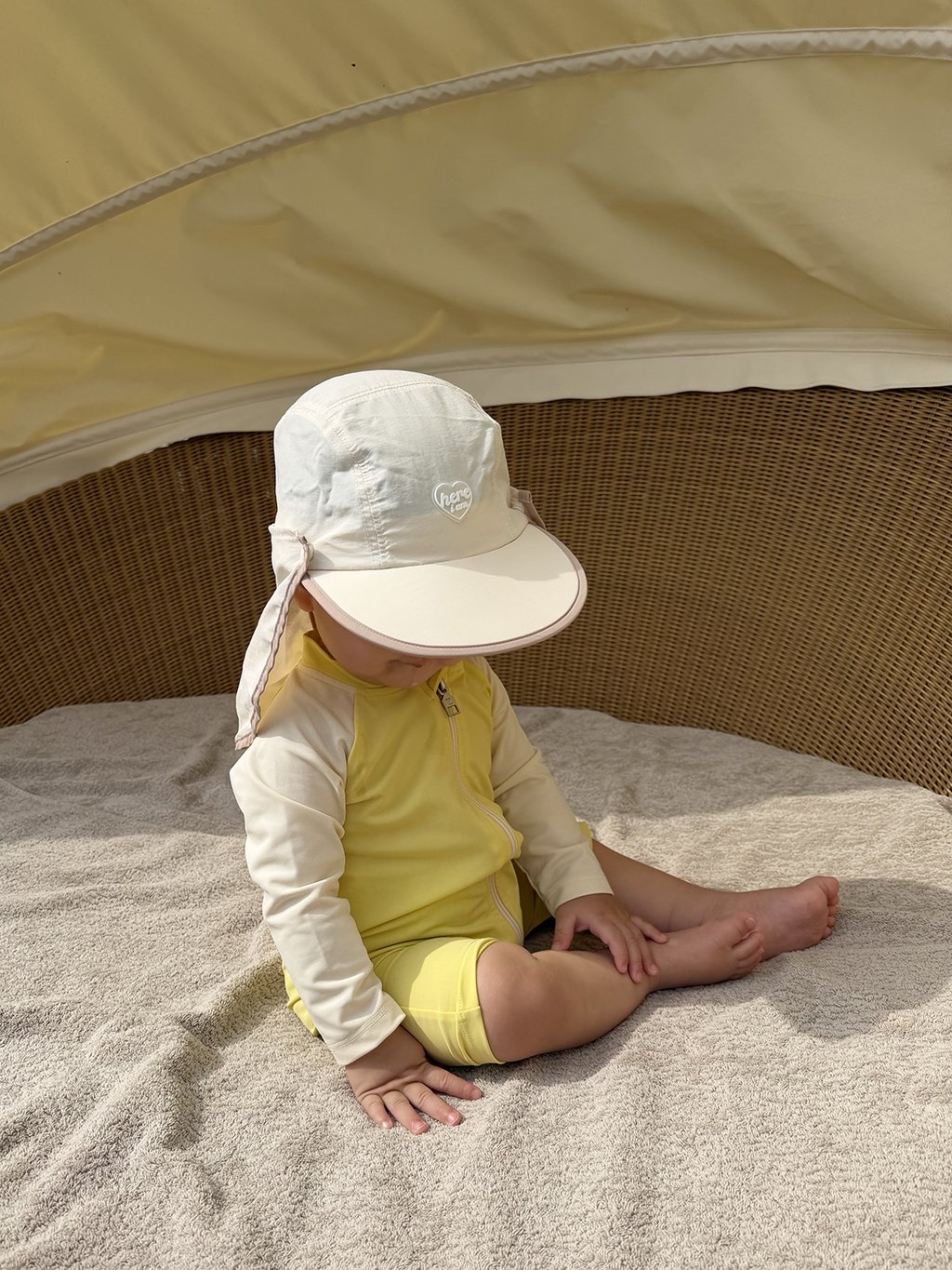 Here | sun hat (Ivory free size )