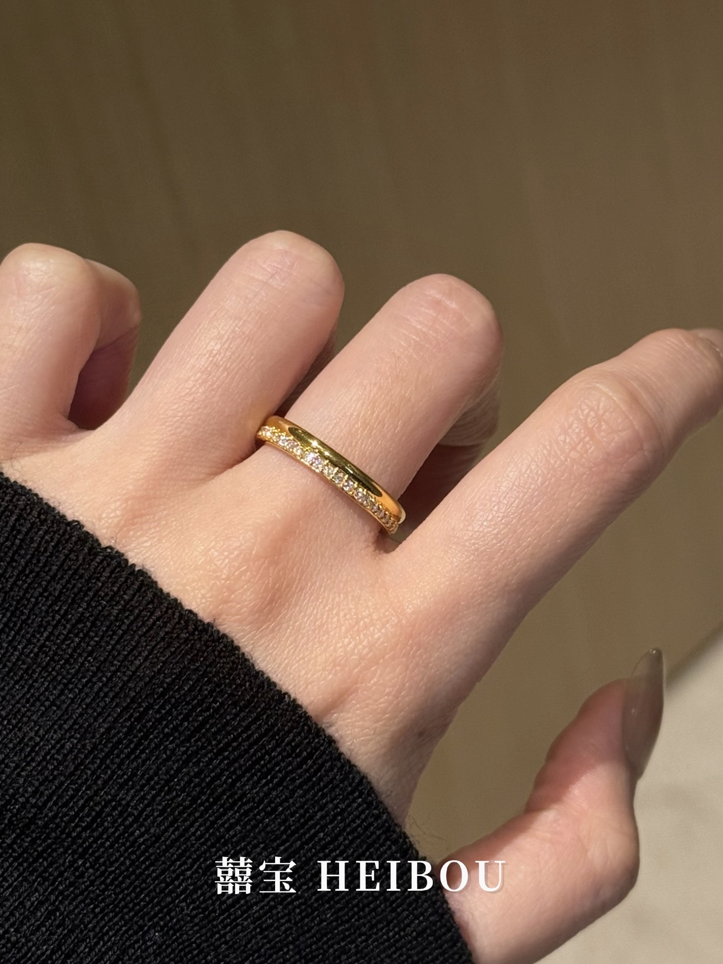 【5D镶嵌】半圈排钻戒指