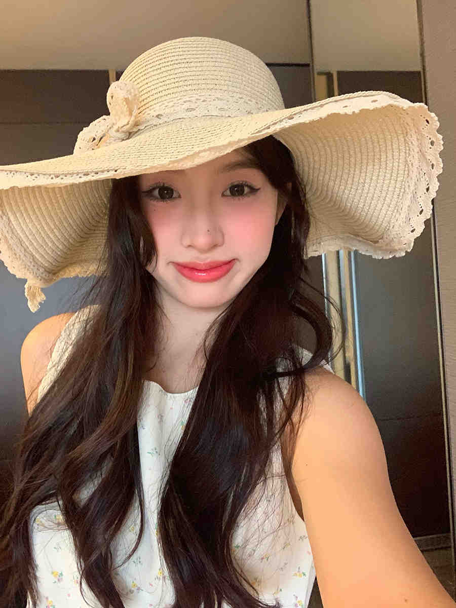 HT201蝴蝶结沙滩帽