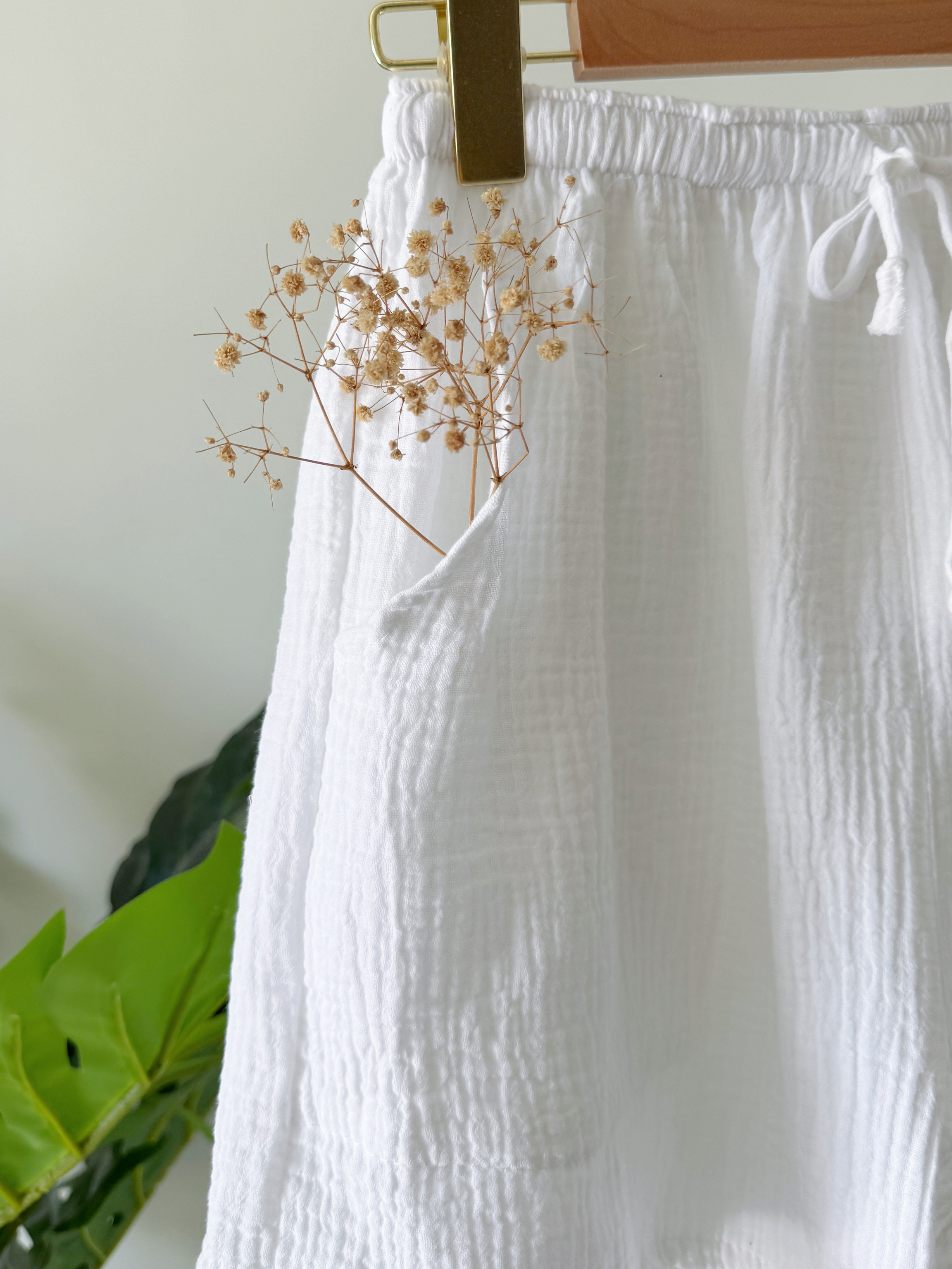 森系简约纯棉短裤