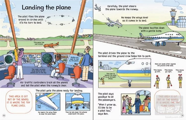 Wind-up plane book