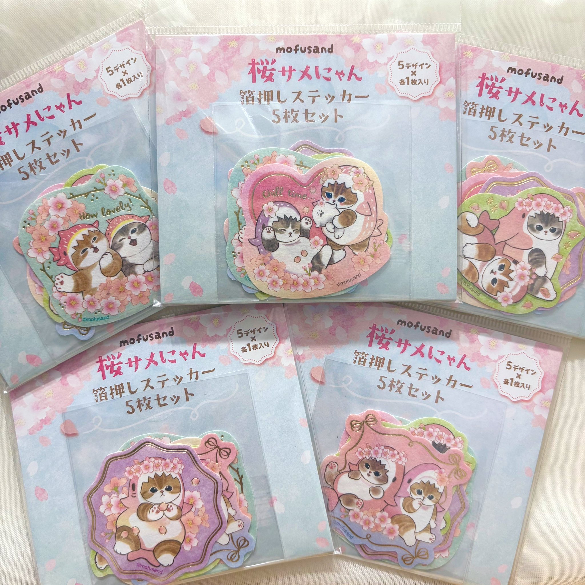 四月連線貨品 - 日本 Mofusand 櫻花貓貓貼紙