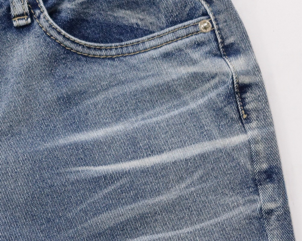 Washed Distressed Flare Jeans
