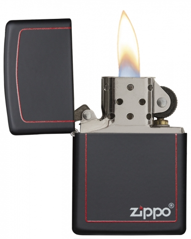Zippo 218ZB 紅框黑啞漆防風打火機   | ZIPPO 指定授權經銷商