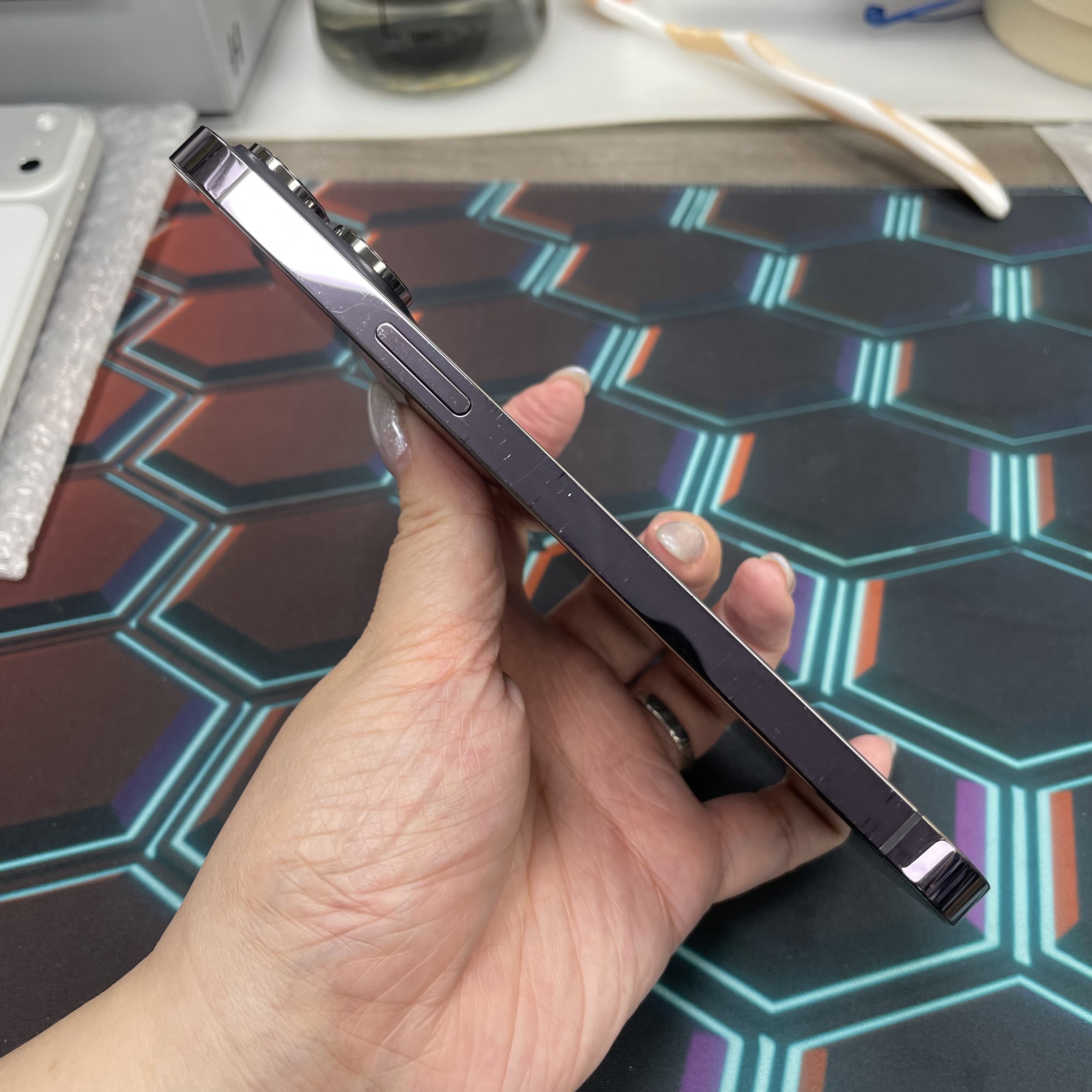 *6906 14 pro max 靚機 256GB 電77 紫色 purple