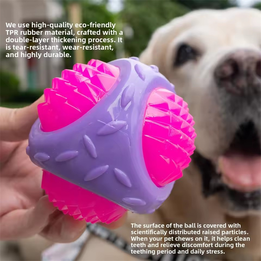 耐咬磨牙發光鑽石寵物玩具 紅色 UB0256