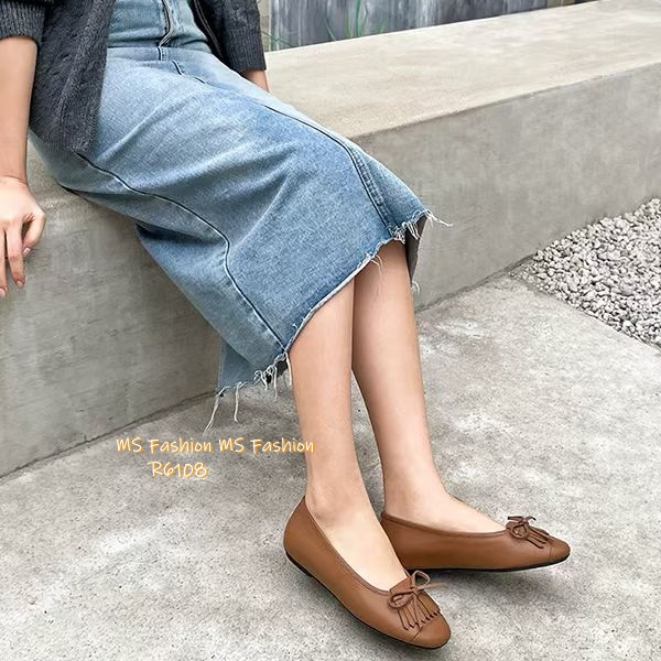 R6108 韓國🇰🇷真皮soso蝴蝶結鞋仔