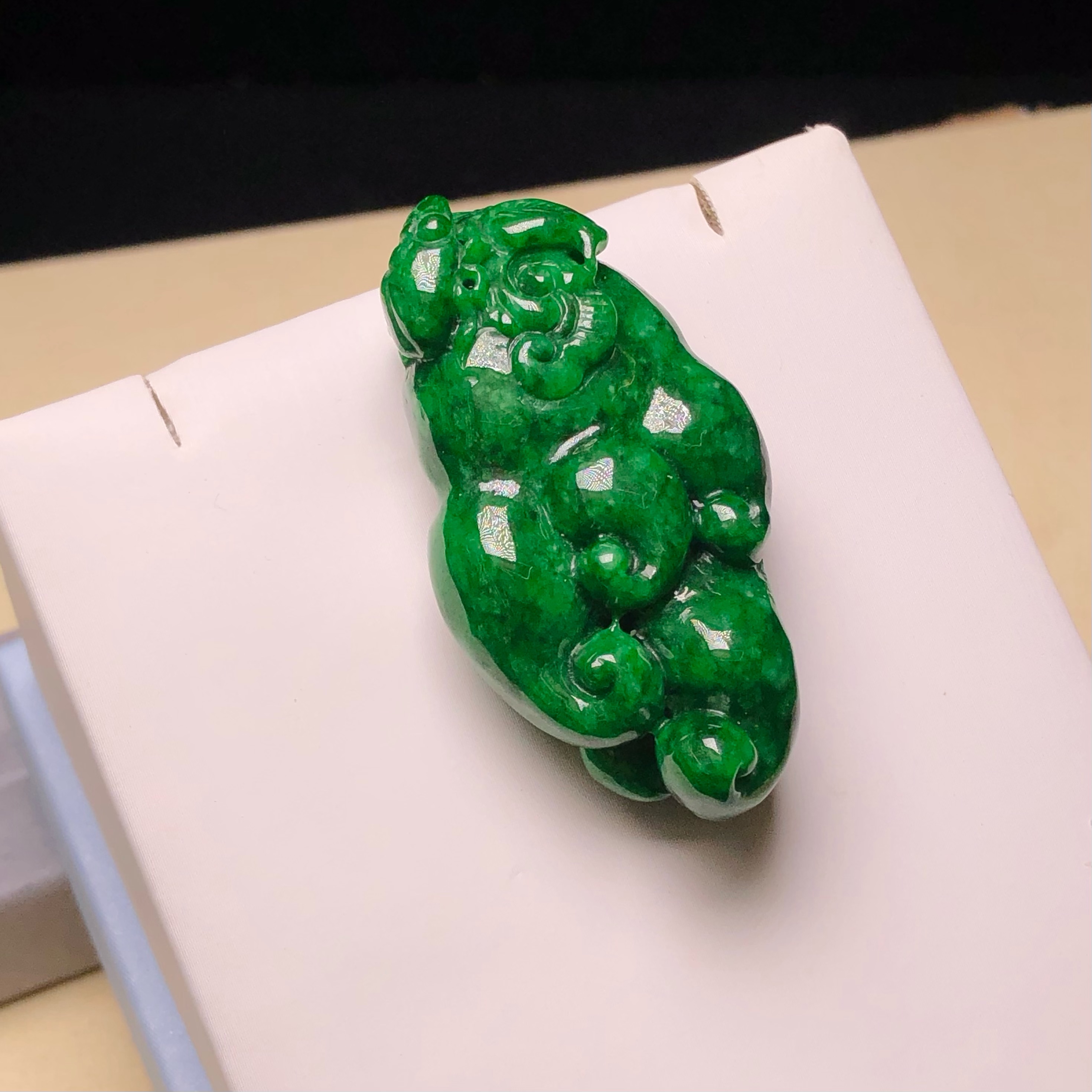 滿綠花青佛手果吊墜 #B08792 