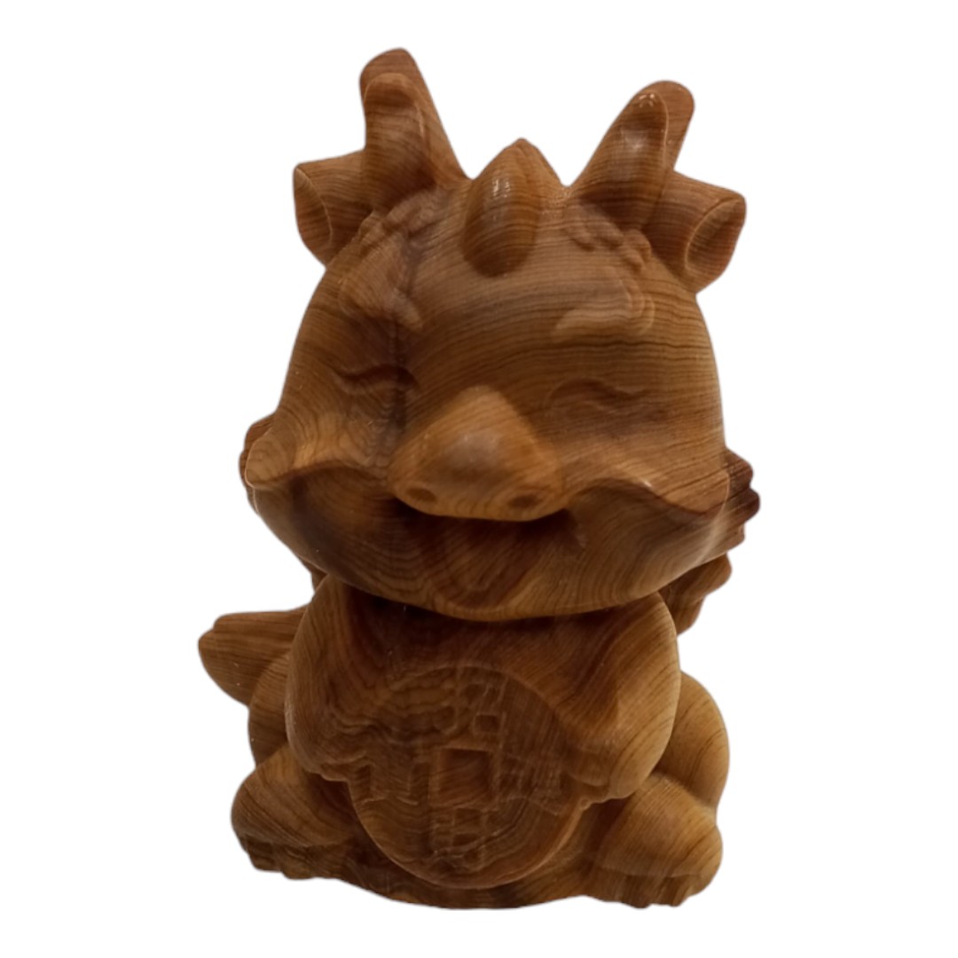 Q版元寶龍  木雕 擺設