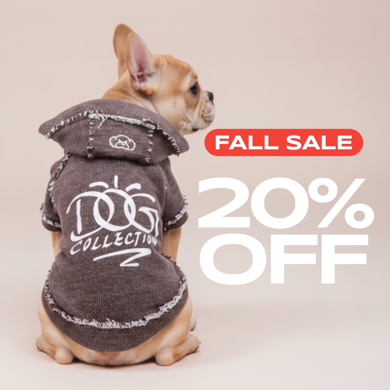 S628 散邊有帽DOG TEE Tommy Detachable Hooded Tee