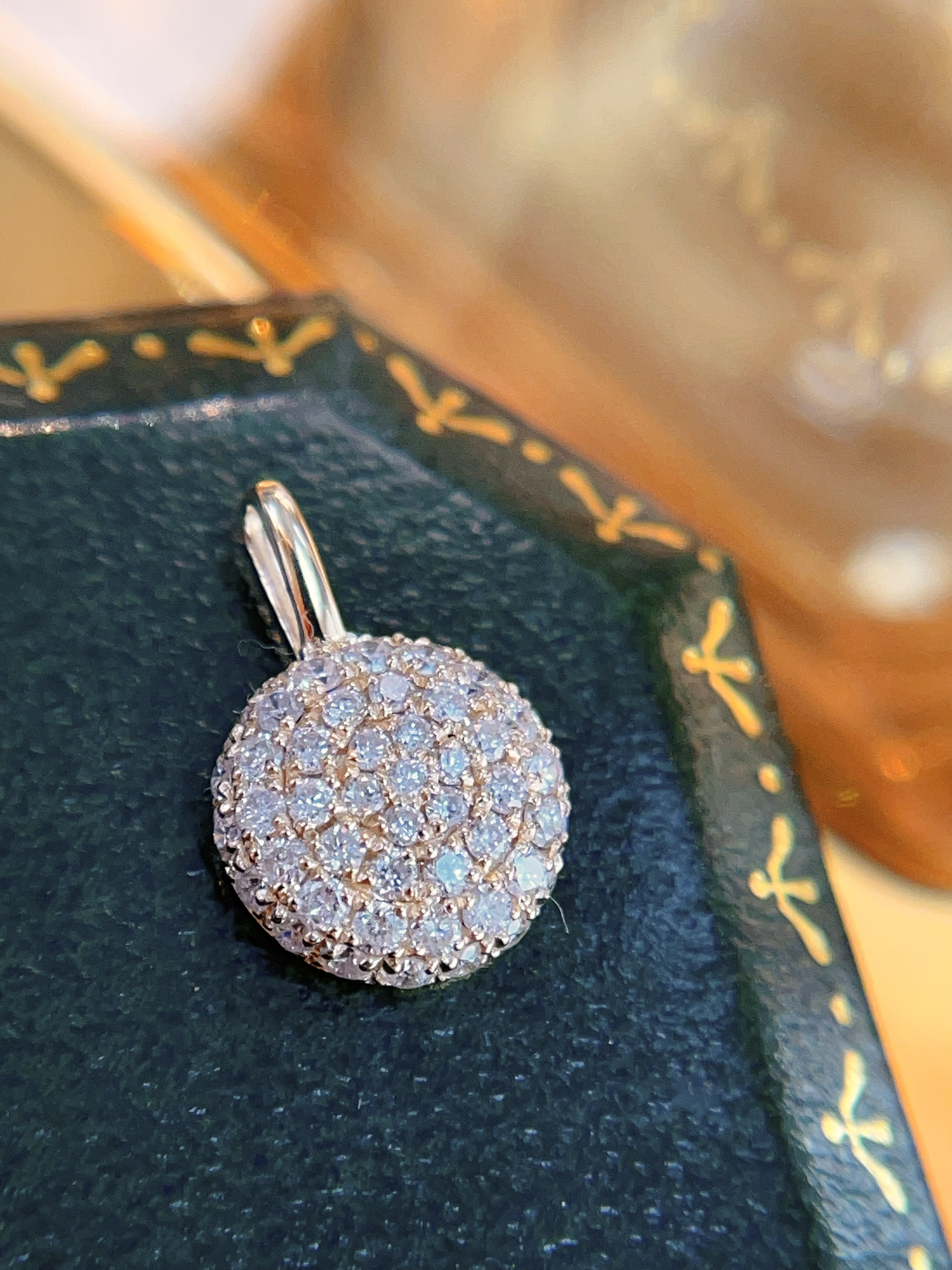 Full diamond circle pendant N382015/382014