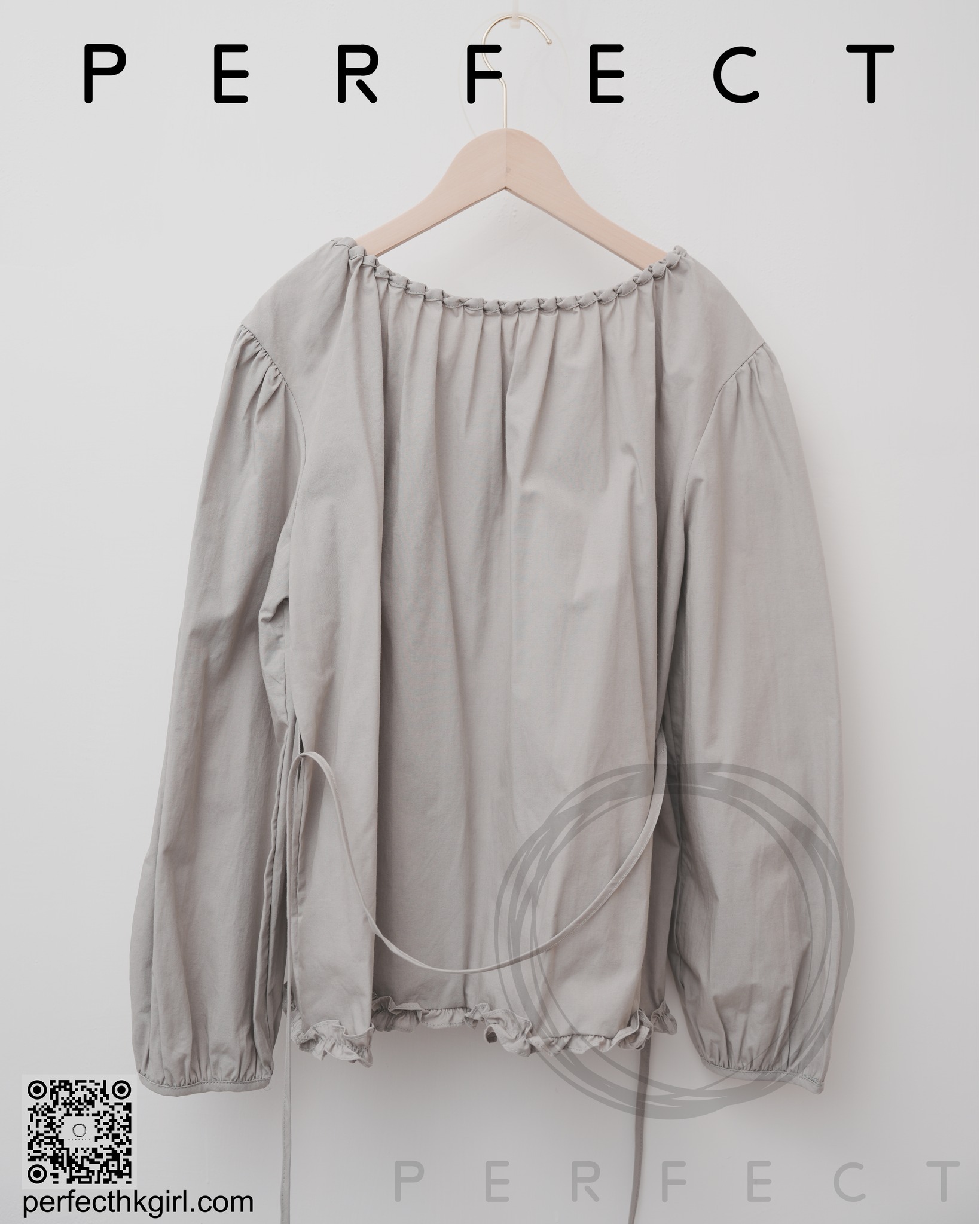 T0001_麻花領優雅上衣（氣質灰）