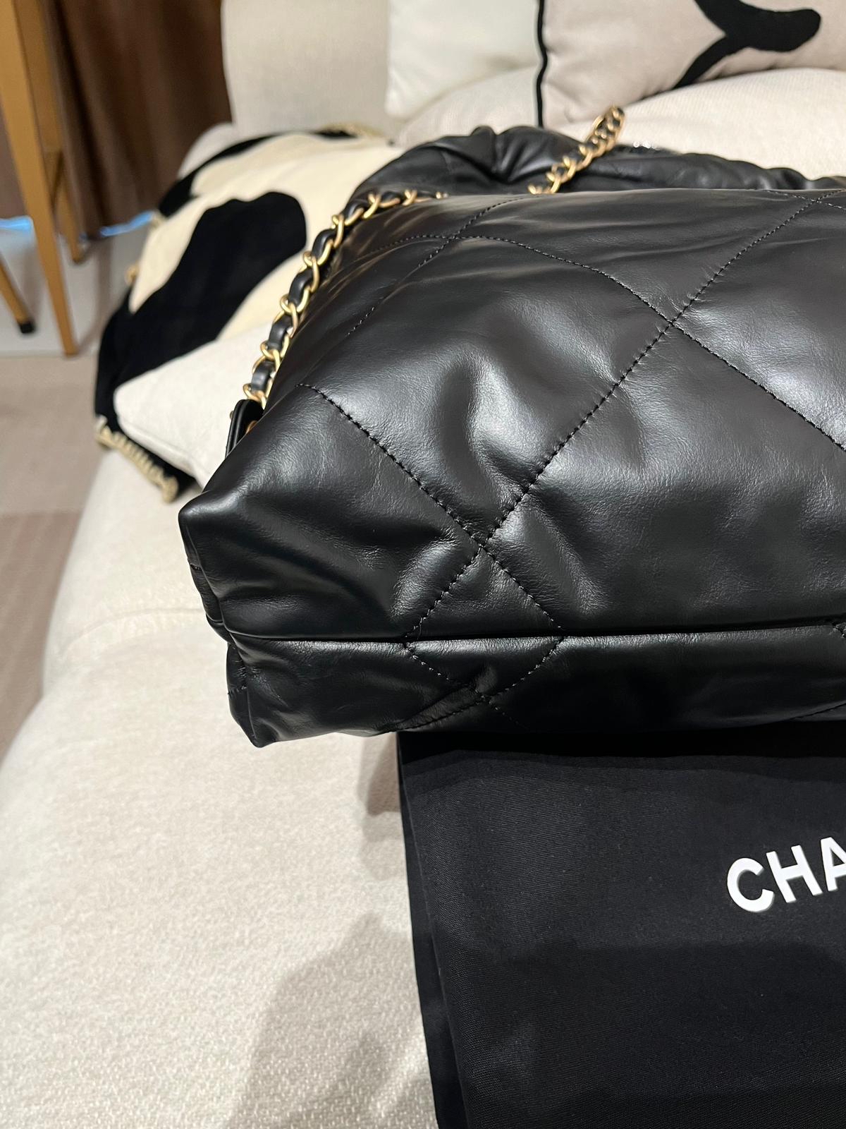 Chanel 22 backpack Large 黑色牛皮 100%Authentic ,98%new ✅晶片✅塵袋