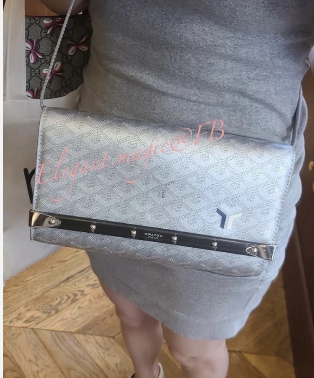 Goyard 銀色Wallet on Chain 限量版
