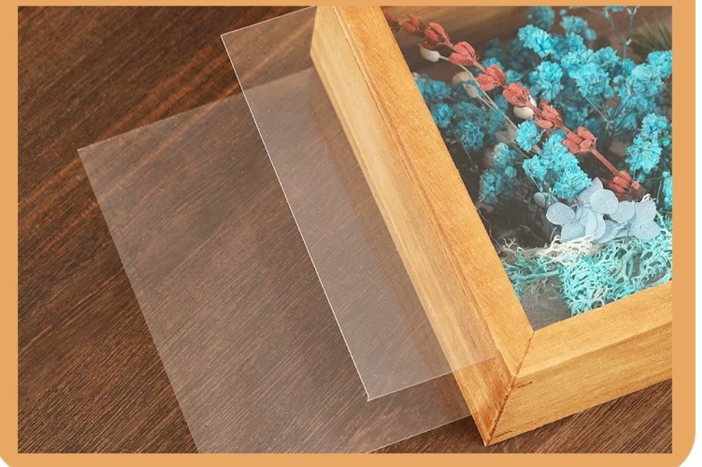 DIY手工材料-木質阿加力雙膠片乾花畫相框 (G743)  🚛 送貨方式請選(4)