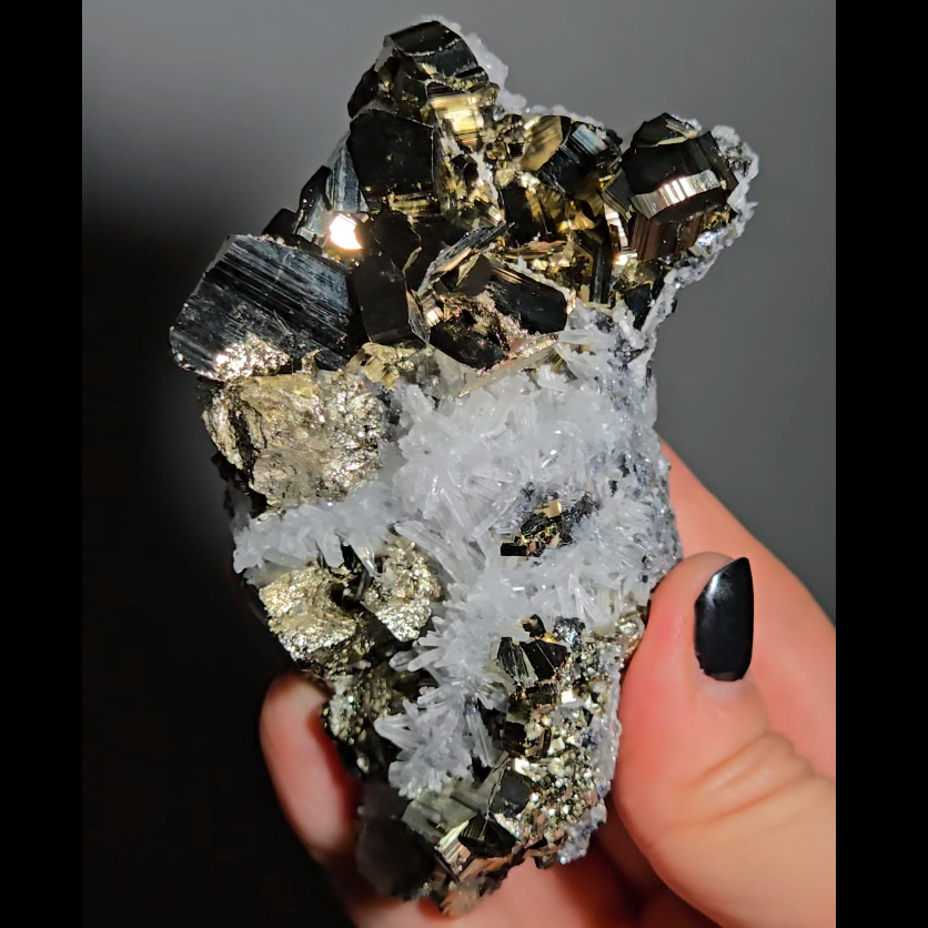 Pyrite with quartz and sphalerite from Bulgaria - PY72