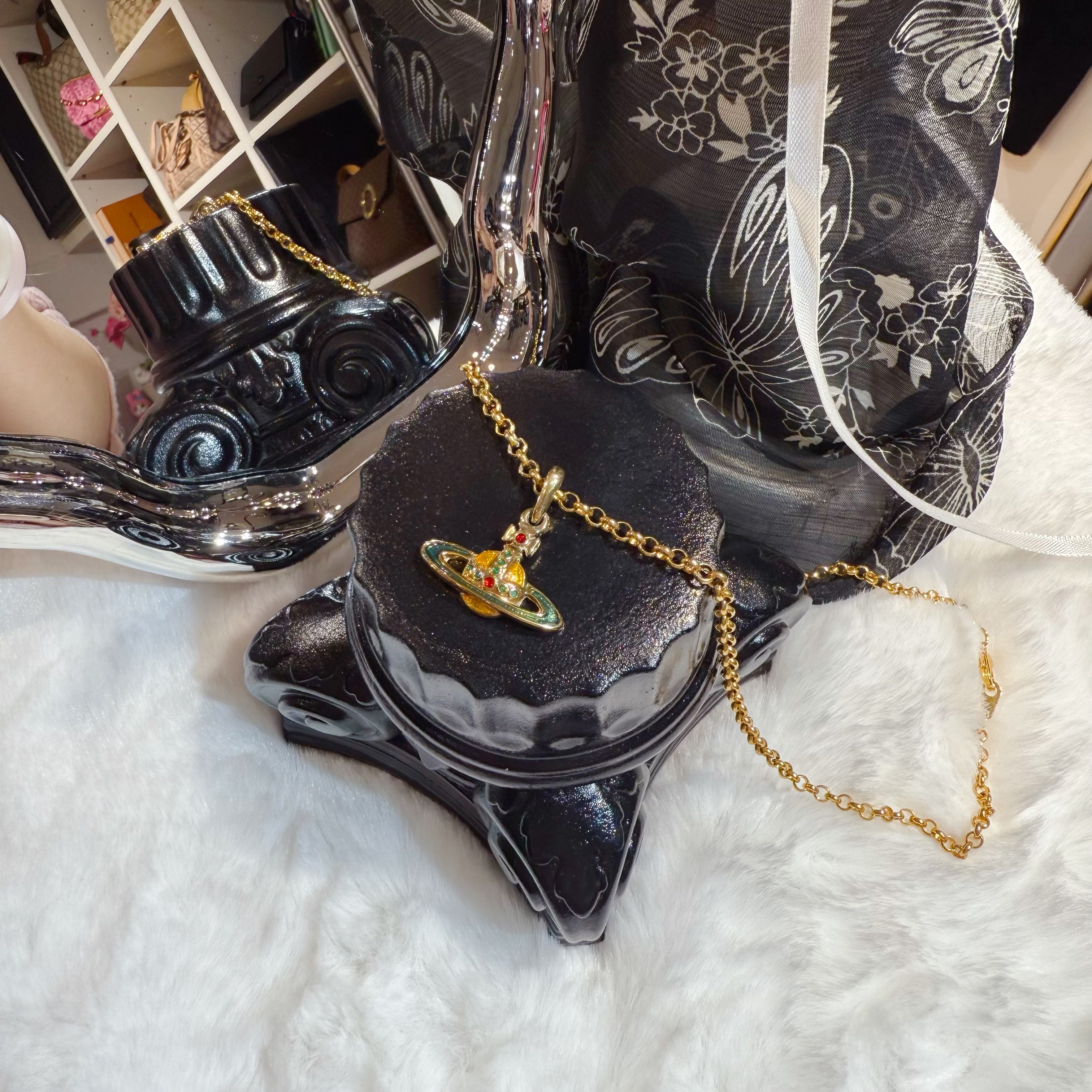 VW orb necklace enamel/G