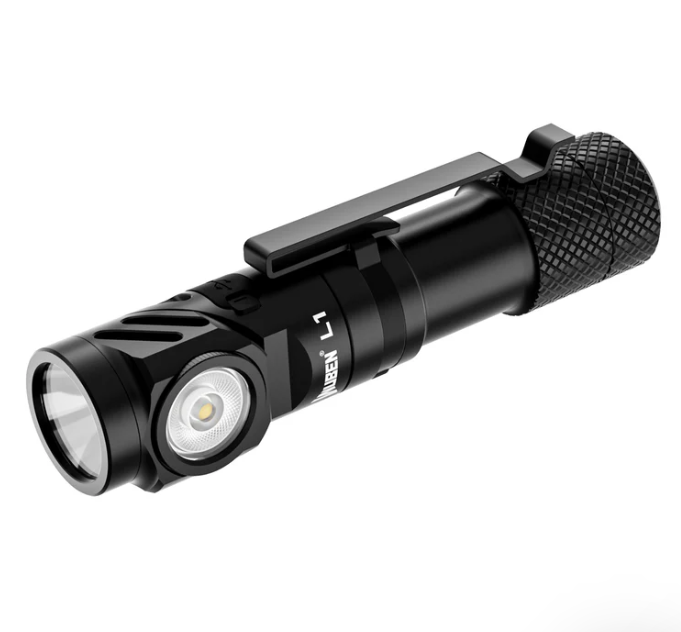 WUBEN L1 2000 流明手電筒 - 雙光源手電筒，附 180° 旋轉頭
