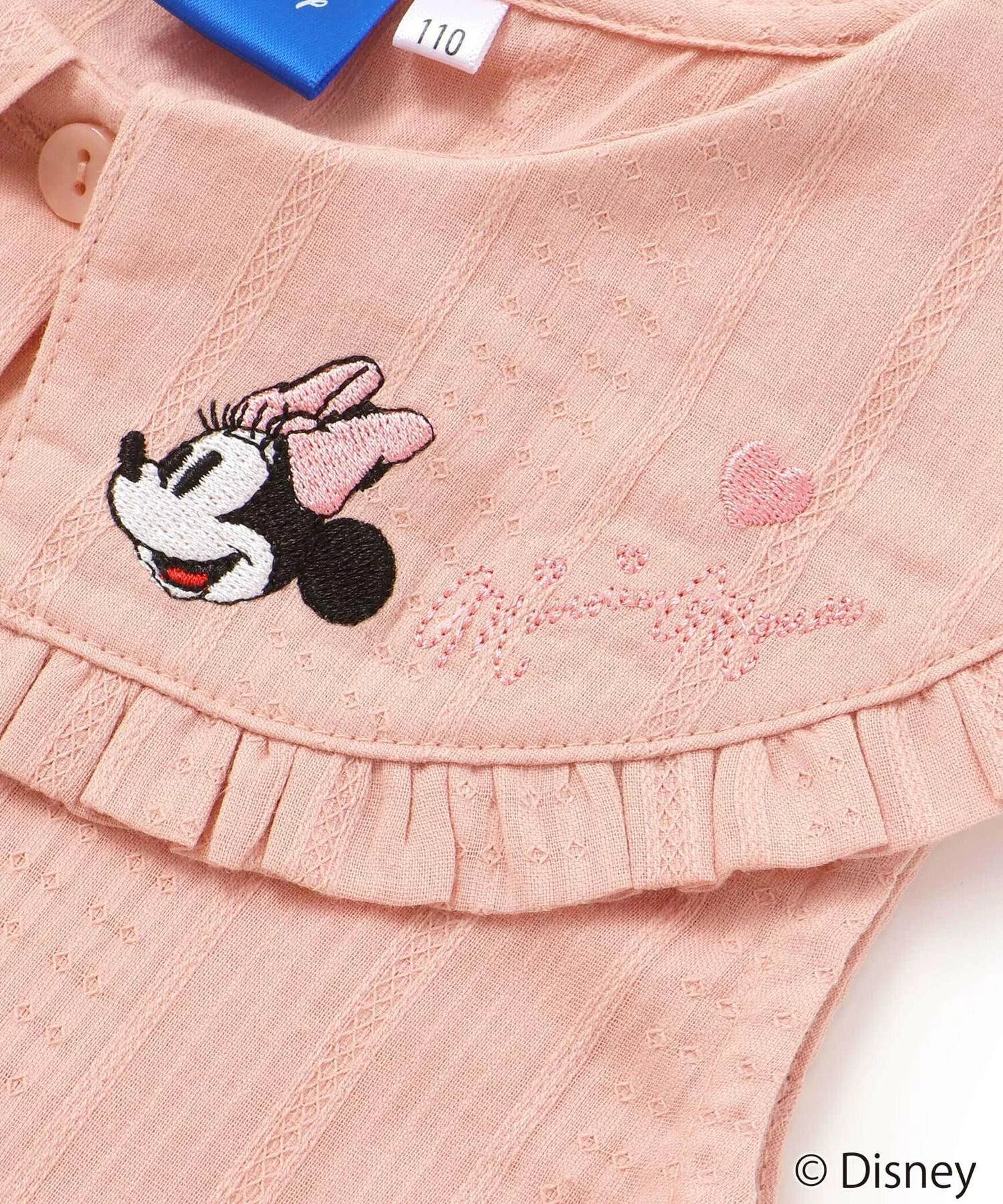 🆕【⭐訂購⭐】🇯🇵 日本直送 🌀#Minnie 刺繡 大領 荷葉邊 束腰 上衣［2款選］🌀[ELFA-0170][260721]
