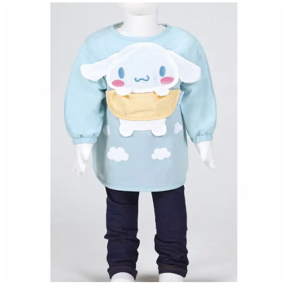 Skater Cinnamoroll 小童連手袖圍裙 衣圍裙 長袖飯兜 小童連手袖圍兜護衣 平行進口