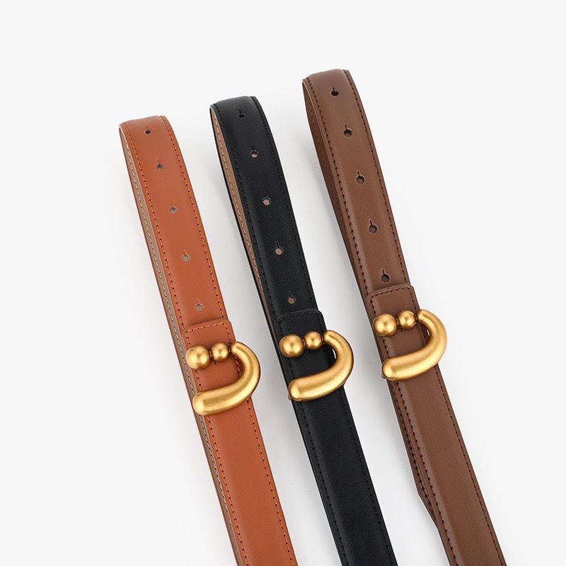  BT0192 Sculptural Buckle Leather Belt