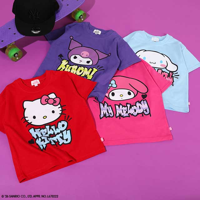 🆕【⭐訂購⭐】🇯🇵日本直送🌀#Sanrio 塗鴉風卡通圖案 短袖tee［4款選］🌀 [ELFA-0055][260705]