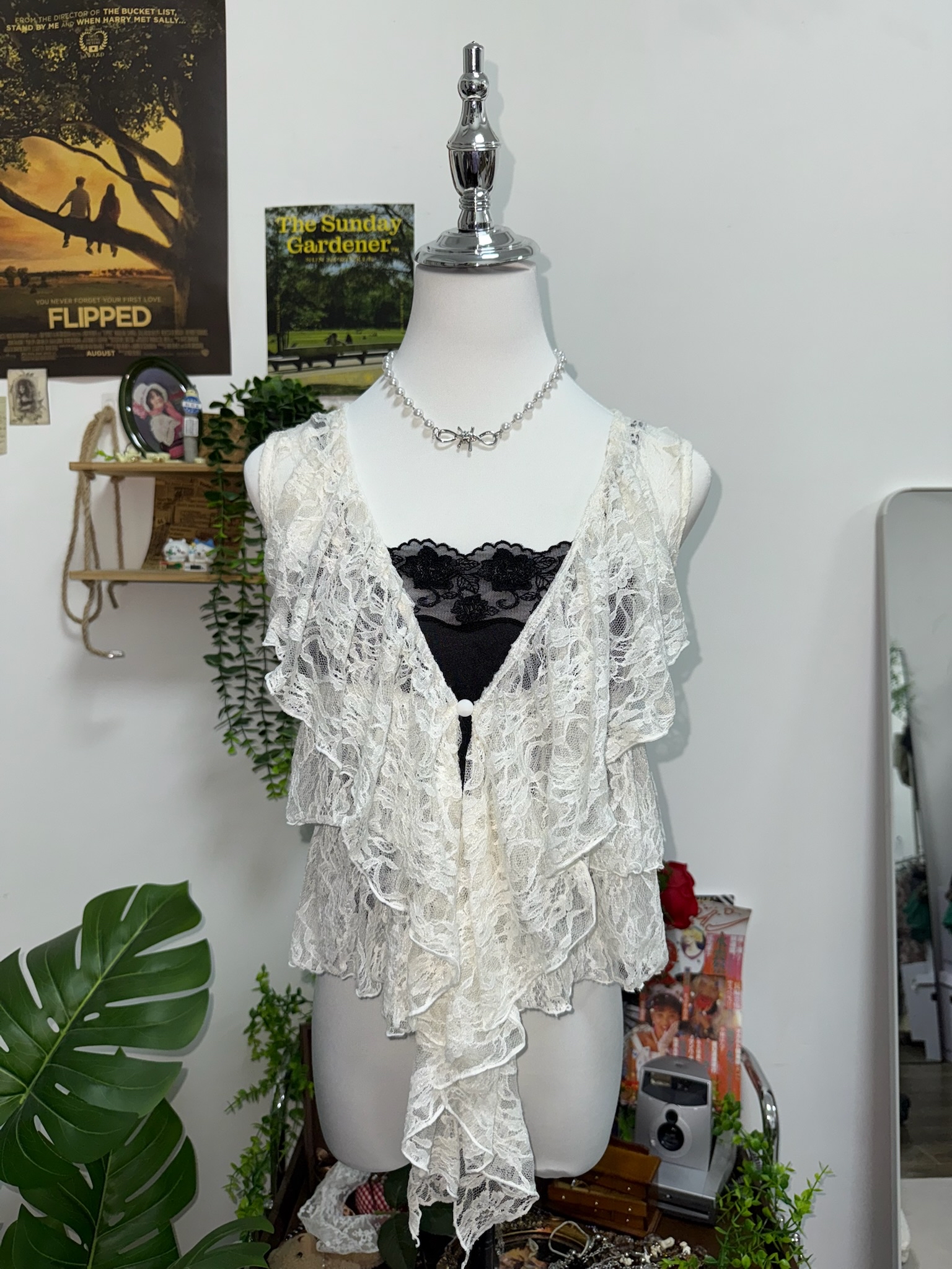 Romantic Lace Ruffles Layer Outer